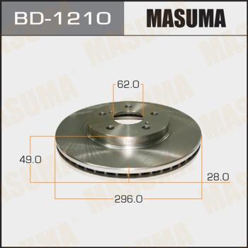 MASUMA BD-1210 - Гальмівний диск autocars.com.ua