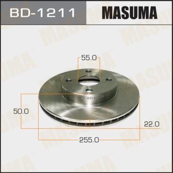 MASUMA BD-1211 - Гальмівний диск autocars.com.ua