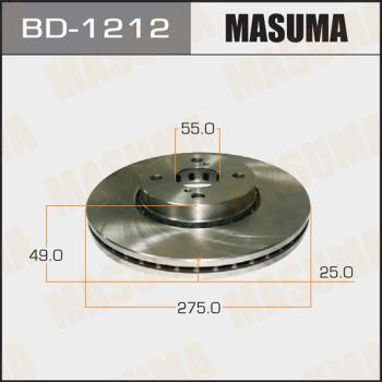 MASUMA BD-1212 - Гальмівний диск autocars.com.ua