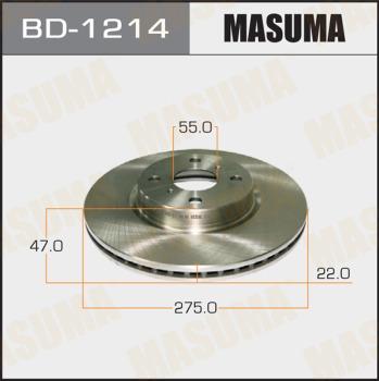 MASUMA BD-1214 - Гальмівний диск autocars.com.ua