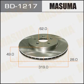 MASUMA BD-1217 - Гальмівний диск autocars.com.ua