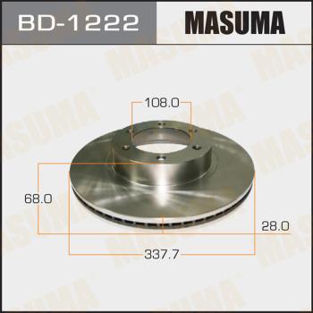 MASUMA BD-1222 - Гальмівний диск autocars.com.ua