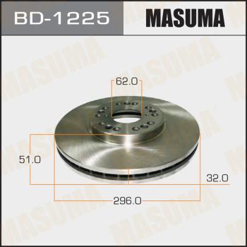 MASUMA BD-1225 - Гальмівний диск autocars.com.ua
