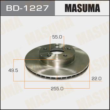 MASUMA BD-1227 - Гальмівний диск autocars.com.ua