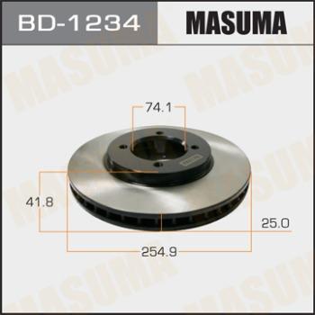 MASUMA BD-1234 - Гальмівний диск autocars.com.ua