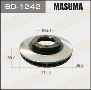 MASUMA BD-1242 - Гальмівний диск autocars.com.ua