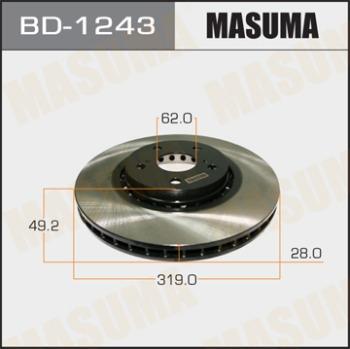 MASUMA BD-1243 - Гальмівний диск autocars.com.ua