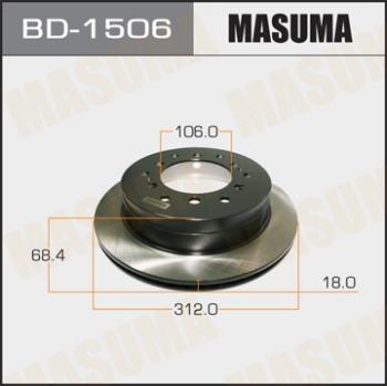 MASUMA BD-1506 - Гальмівний диск autocars.com.ua