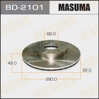 MASUMA BD-2101 - Гальмівний диск autocars.com.ua