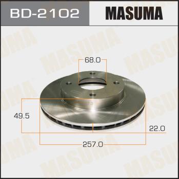 MASUMA BD-2102 - Гальмівний диск autocars.com.ua