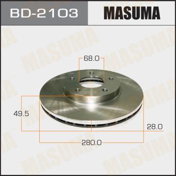 MASUMA BD-2103 - Гальмівний диск autocars.com.ua