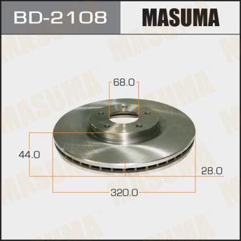 MASUMA BD-2108 - Гальмівний диск autocars.com.ua