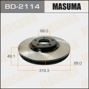 MASUMA BD-2114 - Гальмівний диск autocars.com.ua