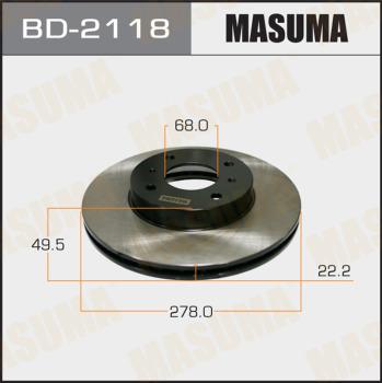 MASUMA BD-2118 - Гальмівний диск autocars.com.ua