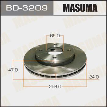 MASUMA BD-3209 - Гальмівний диск autocars.com.ua