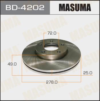 MASUMA BD-4202 - Гальмівний диск autocars.com.ua