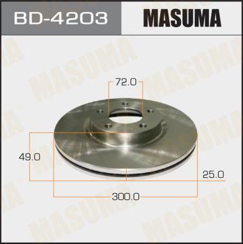 MASUMA BD-4203 - Гальмівний диск autocars.com.ua