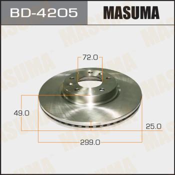 MASUMA BD-4205 - Гальмівний диск autocars.com.ua