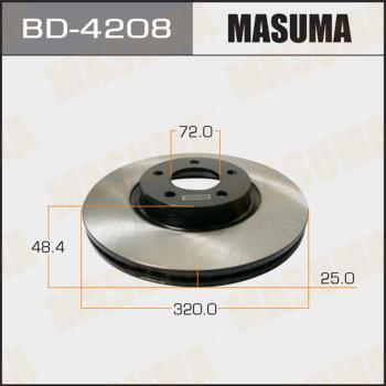 MASUMA BD-4208 - Гальмівний диск autocars.com.ua