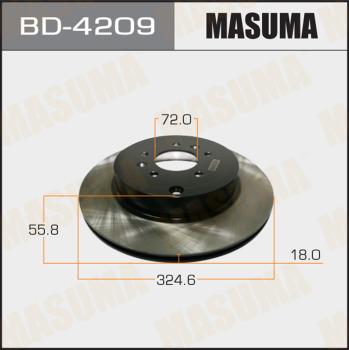 MASUMA BD-4209 - Гальмівний диск autocars.com.ua