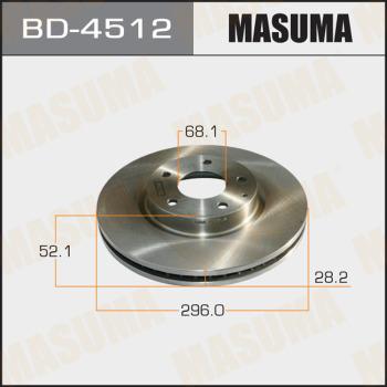 MASUMA BD-4512 - Гальмівний диск autocars.com.ua