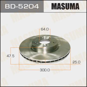 MASUMA BD-5204 - Гальмівний диск autocars.com.ua