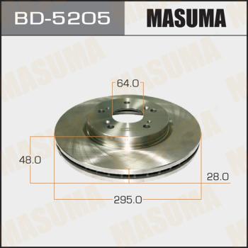 MASUMA BD-5205 - Гальмівний диск autocars.com.ua