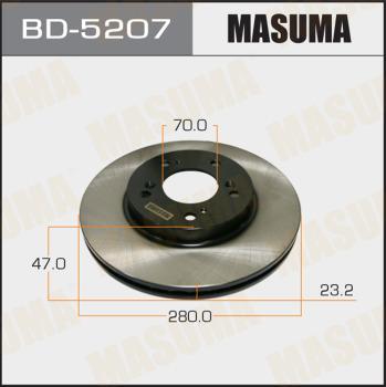 MASUMA BD-5207 - Гальмівний диск autocars.com.ua