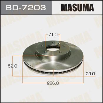 MASUMA BD-7203 - Гальмівний диск autocars.com.ua