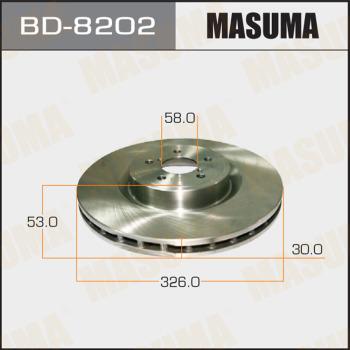 MASUMA BD-8202 - Тормозной диск avtokuzovplus.com.ua