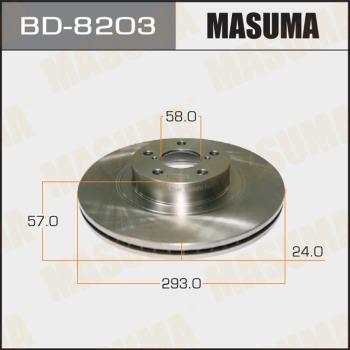 MASUMA BD-8203 - Гальмівний диск autocars.com.ua