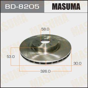 MASUMA BD-8205 - Тормозной диск avtokuzovplus.com.ua