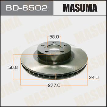 MASUMA BD8502 - Гальмівний диск autocars.com.ua