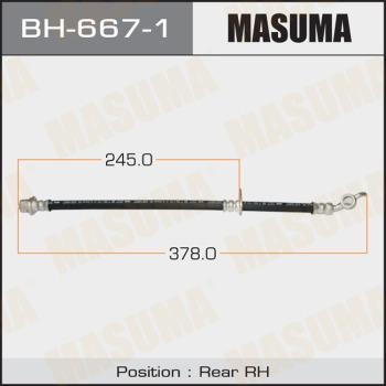 MASUMA BH-667-1 - Шланг тормозной BH6671 MASUMA autocars.com.ua