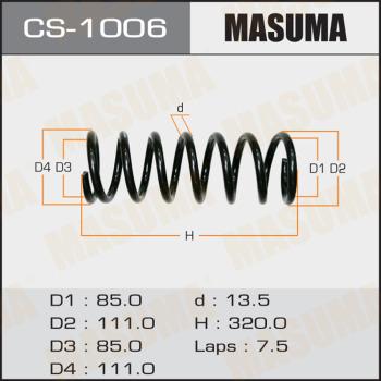 MASUMA CS-1006 - Пружина ходової частини autocars.com.ua