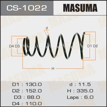 MASUMA CS1022 - Пружина ходовой части autodnr.net