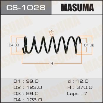 MASUMA CS-1028 - Пружина ходової частини autocars.com.ua