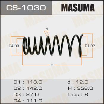 MASUMA CS-1030 - Пружина ходової частини autocars.com.ua