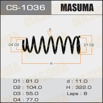MASUMA CS-1036 - Пружина ходової частини autocars.com.ua