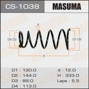 MASUMA CS-1038 - Пружина ходової частини autocars.com.ua