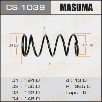 MASUMA CS-1039 - Пружина ходової частини autocars.com.ua