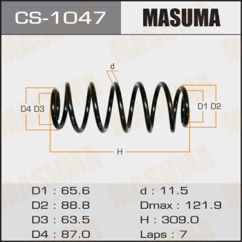 MASUMA CS-1047 - Пружина ходової частини autocars.com.ua