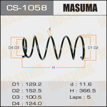 MASUMA CS-1058 - Пружина ходової частини autocars.com.ua