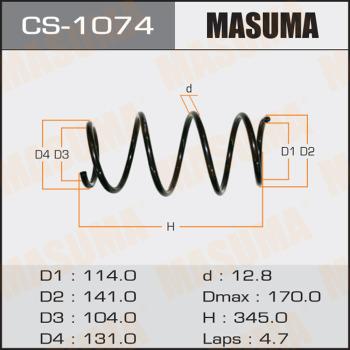 MASUMA CS-1074 - Пружина ходової частини autocars.com.ua