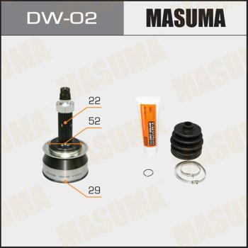 MASUMA DW-02 - Шарнирный комплект, ШРУС, приводной вал avtokuzovplus.com.ua