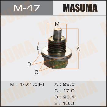 MASUMA M-47 - Резьбовая пробка, масляный поддон avtokuzovplus.com.ua