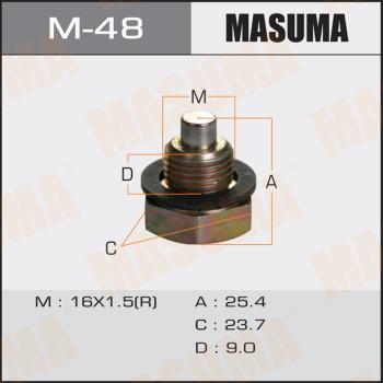 MASUMA M-48 - Резьбовая пробка, масляний піддон autocars.com.ua