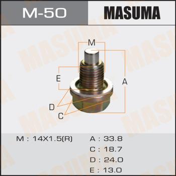 MASUMA M-50 - Резьбовая пробка, масляный поддон avtokuzovplus.com.ua