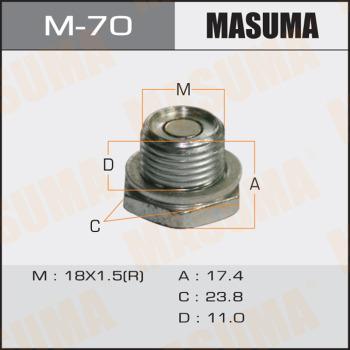 MASUMA M-70 - Резьбовая пробка, масляный поддон avtokuzovplus.com.ua