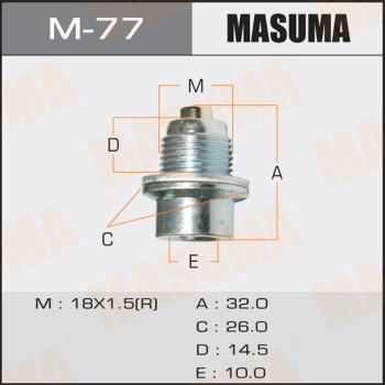 MASUMA M-77 - Резьбовая пробка, масляний піддон autocars.com.ua
